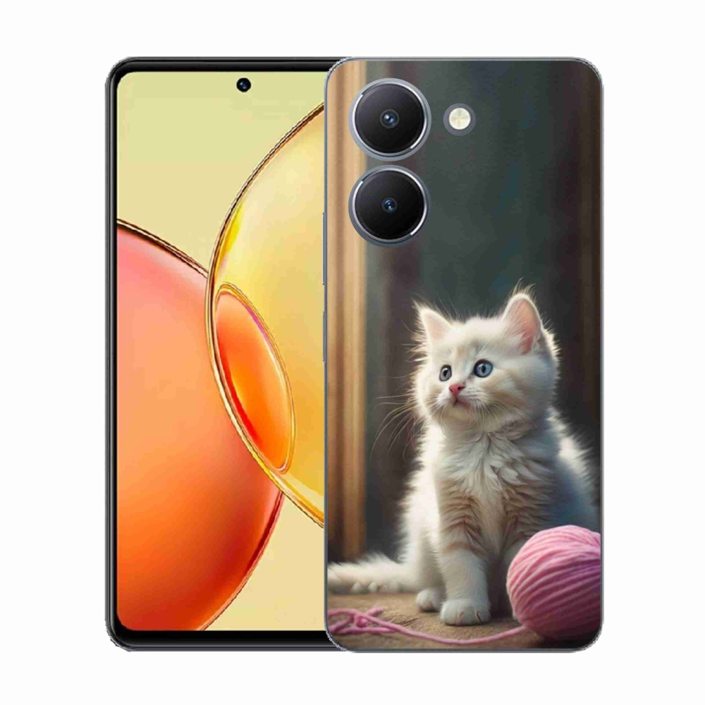 Gél borítás mmCase a Vivo Y36-hoz - fehér cica 2