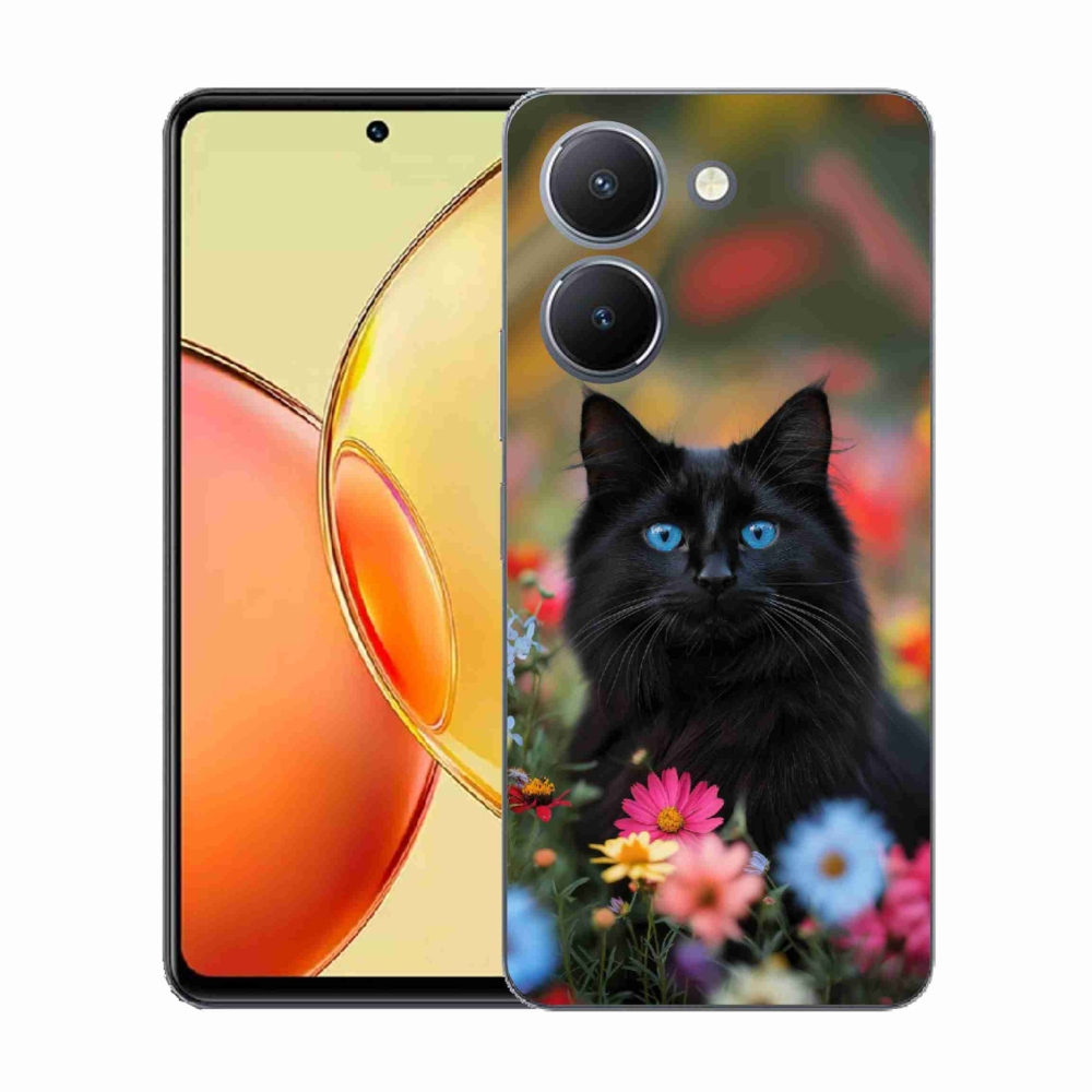 Gél borítás mmCase a Vivo Y36-hoz - fekete cica 4