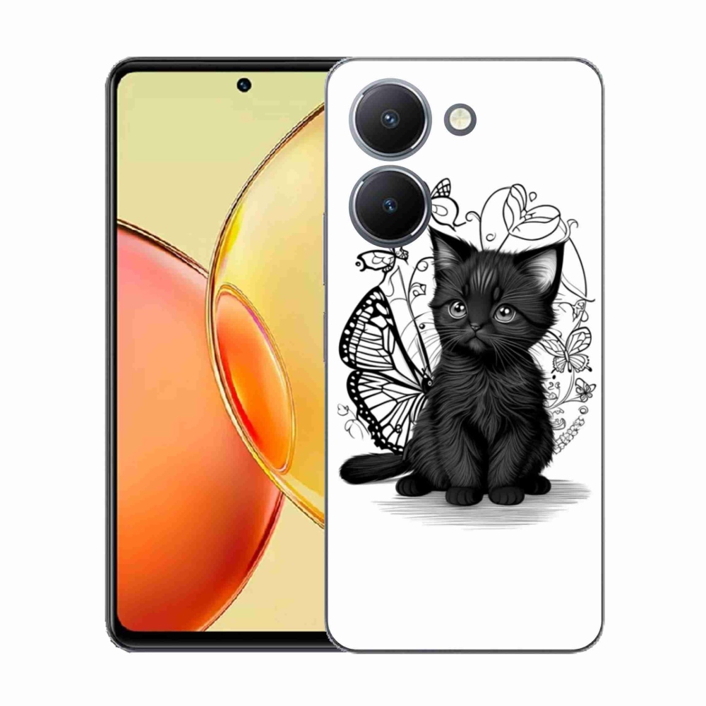 Gél borítás mmCase a Vivo Y36-hoz - fekete cica