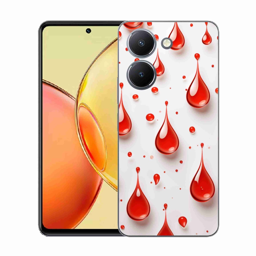 Zselés borítás mmCase a Vivo Y36-hoz - piros cseppek