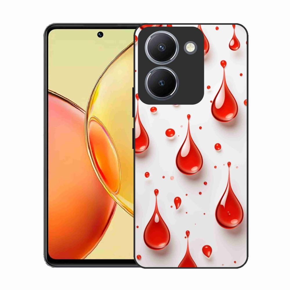 Zselés borítás mmCase a Vivo Y36-hoz - piros cseppek