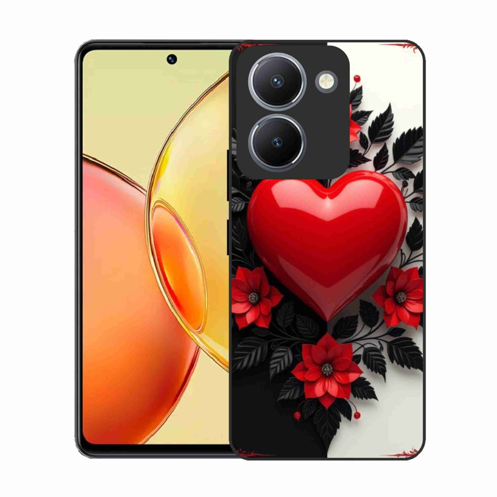 Zselés borítás mmCase a Vivo Y36-hoz - piros szív
