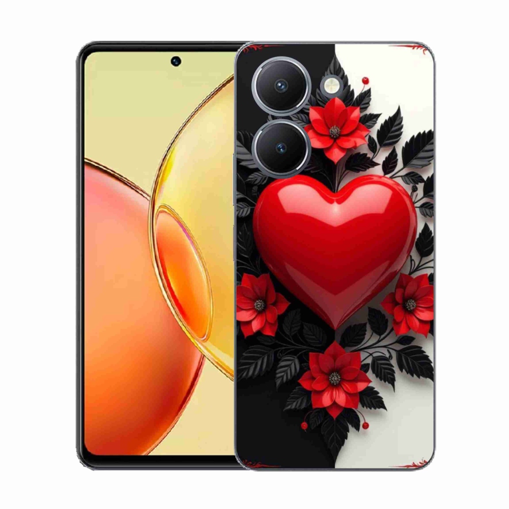 Zselés borítás mmCase a Vivo Y36-hoz - piros szív