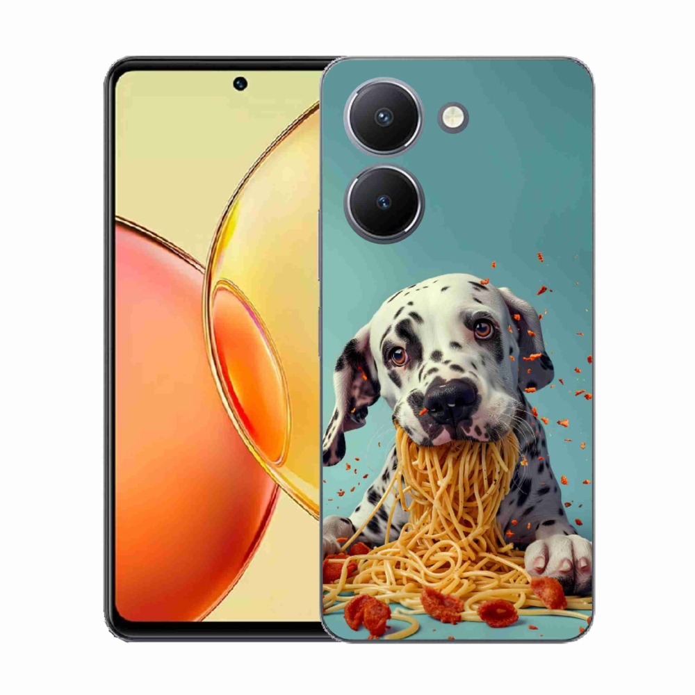 Zselés borítás mmCase a Vivo Y36-hoz - Dalmát és spagetti
