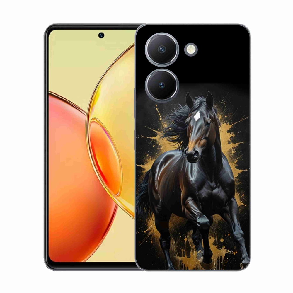 Gél borítás mmCase a Vivo Y36-hoz - elegáns fekete ménes