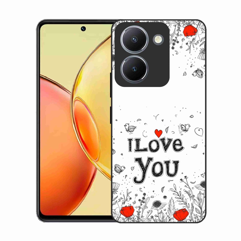 Gél borító mmCase a Vivo Y36-hoz - Szeretlek fehér háttérrel