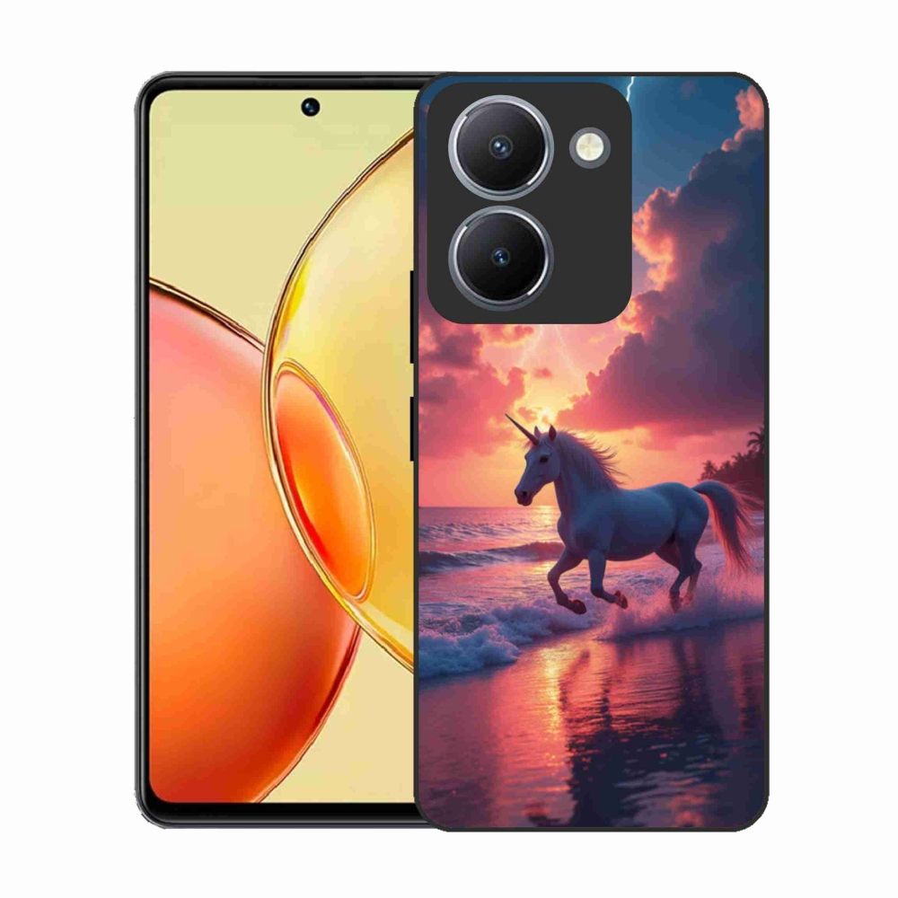 Gél borítás mmCase a Vivo Y36-hoz - egyszarvú a tengerparton