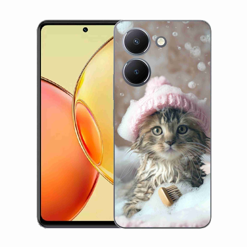Zselés borítás mmCase a Vivo Y36-hoz - cica és fürdő