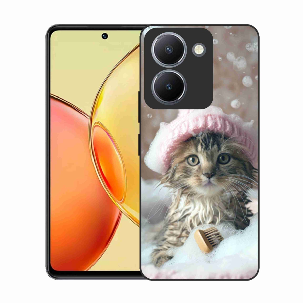 Zselés borítás mmCase a Vivo Y36-hoz - cica és fürdő