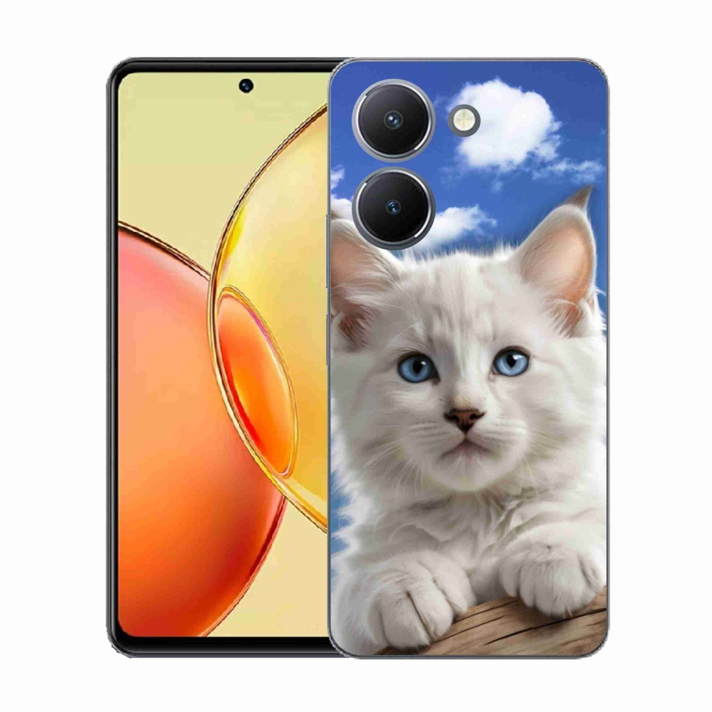 Gél borító mmCase a Vivo Y36-hoz - cica és felhők