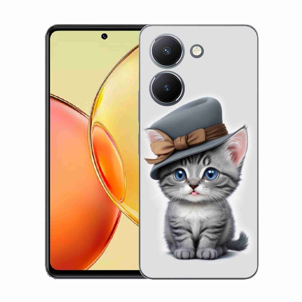 Gél borítás mmCase a Vivo Y36-hoz - cica sapkával