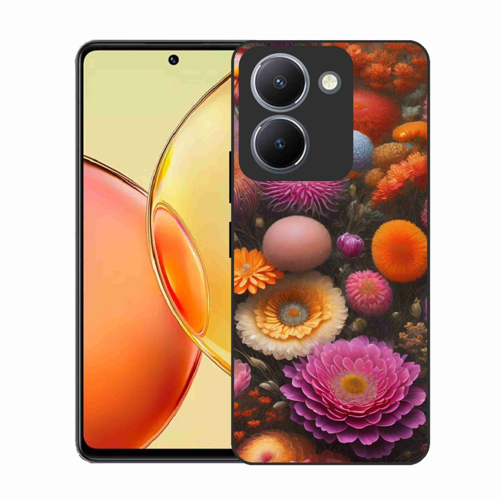 Gél borító mmCase a Vivo Y36-hoz - virágos kompozíció