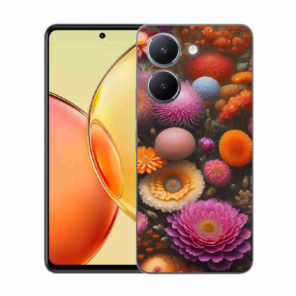 Gél borító mmCase a Vivo Y36-hoz - virágos kompozíció