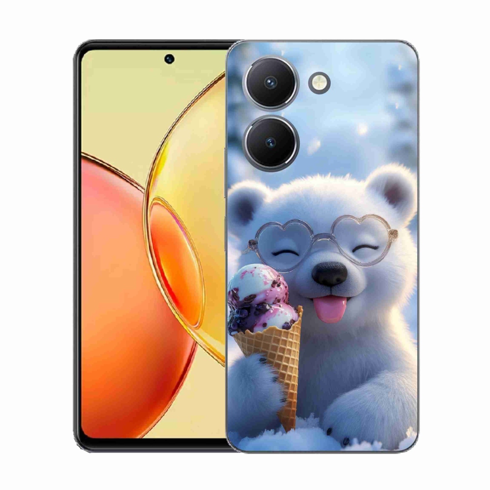 Gél borítás mmCase a Vivo Y36-hoz - mackó fagylalttal