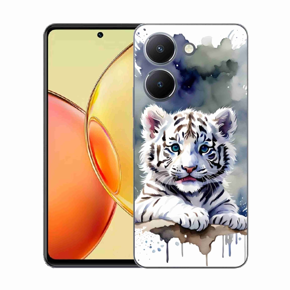 Gél borítás mmCase a Vivo Y36-hoz - fehér tigriskölyök