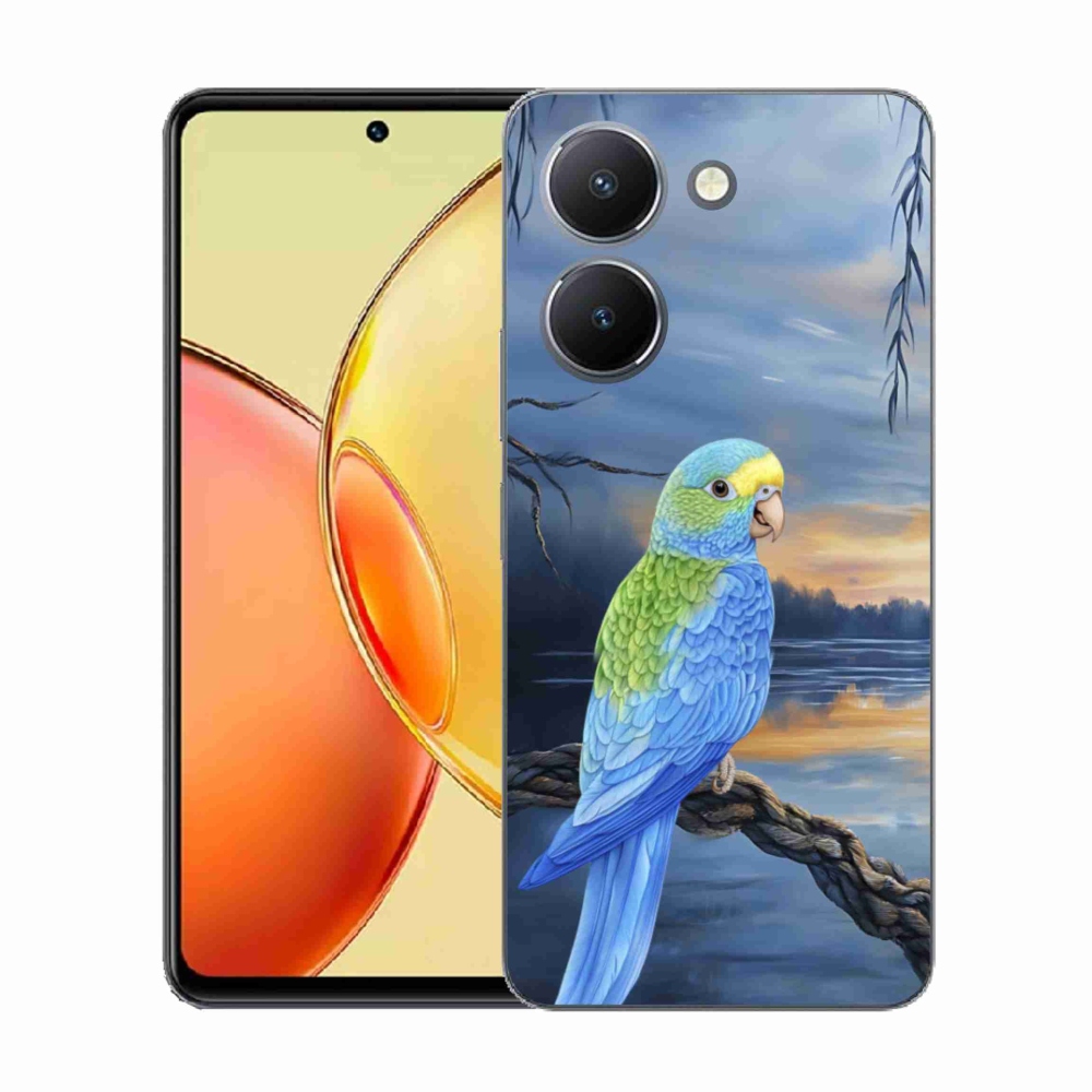 Zselés borítás mmCase a Vivo Y36-hoz - kék papagáj