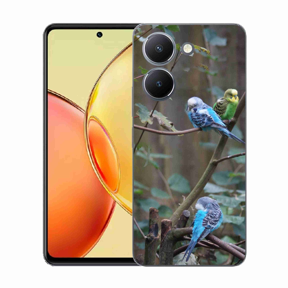 Zselés borítás mmCase a Vivo Y36-hoz - papagájok az ágon