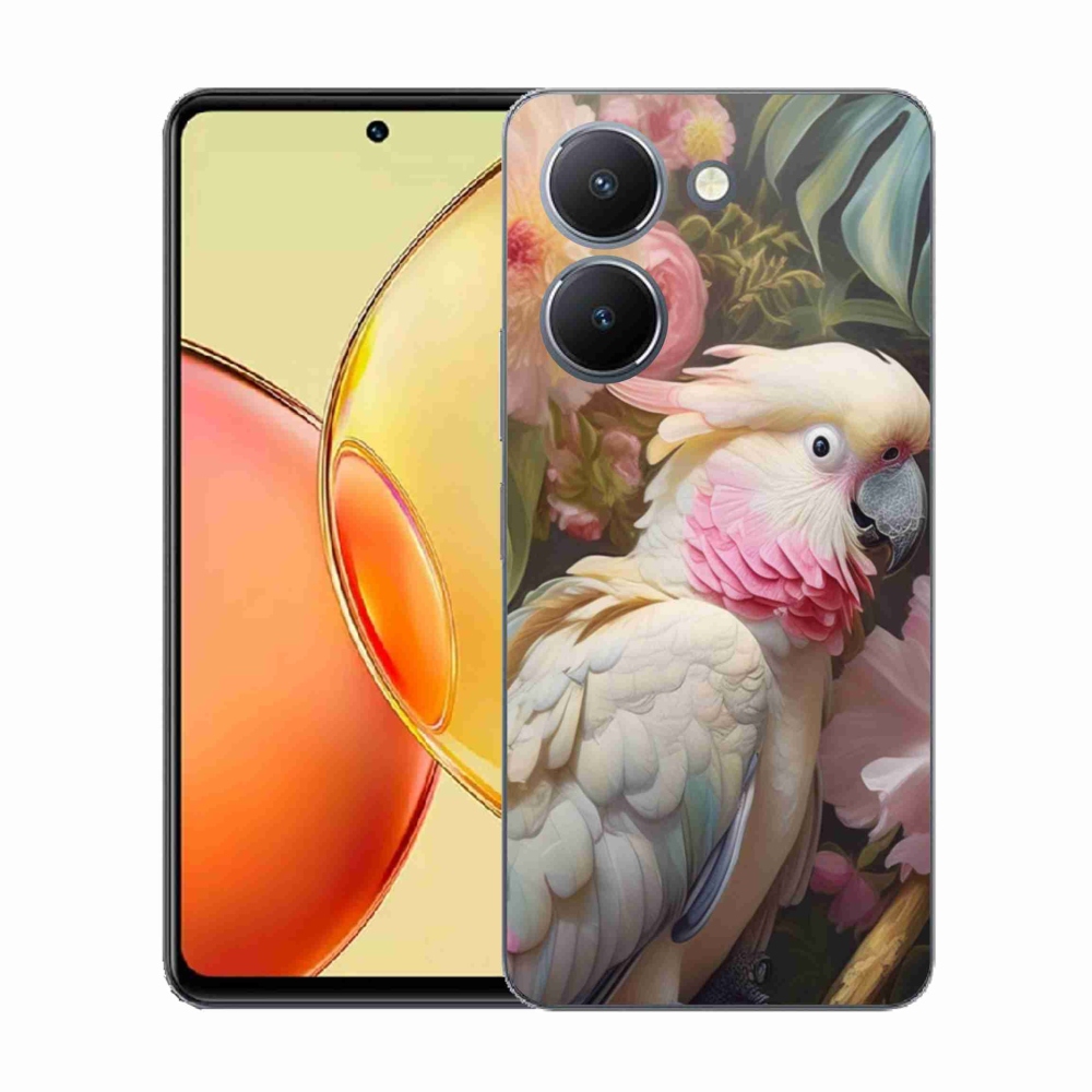 Zselés borítás mmCase a Vivo Y36-hoz - papagáj kakadu rózsaszín 2