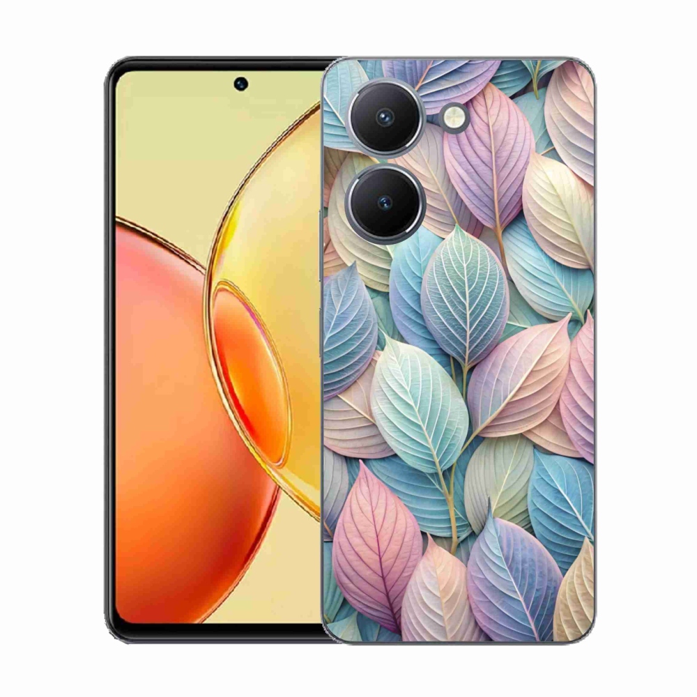 Zselés borító mmCase a Vivo Y36-hoz - pasztell levelek