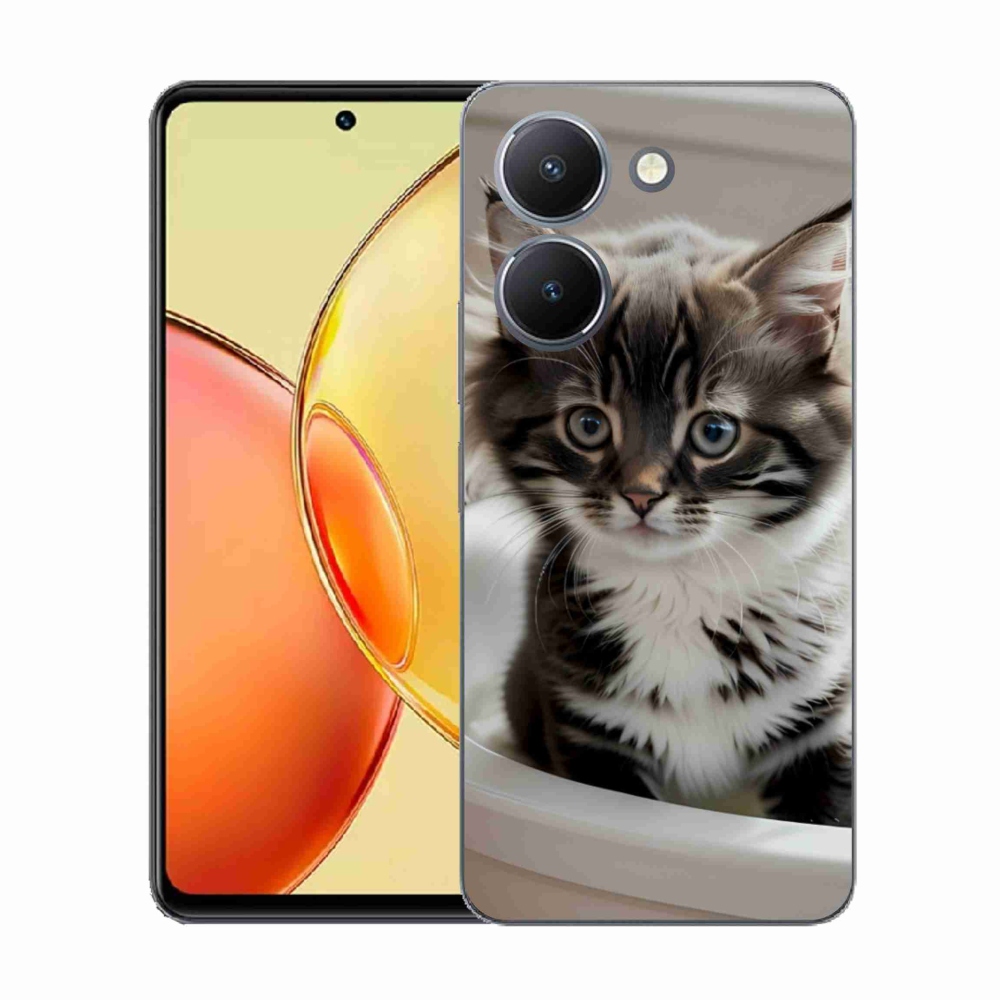 Zselés borítás mmCase a Vivo Y36-hoz - kíváncsi cica