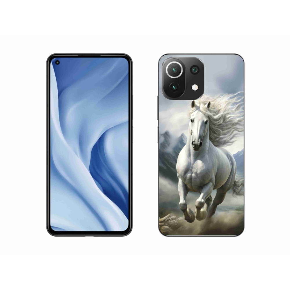 Gélburkolat mmCase a Xiaomi 11 Lite 5G NE - futó fehér ló 3