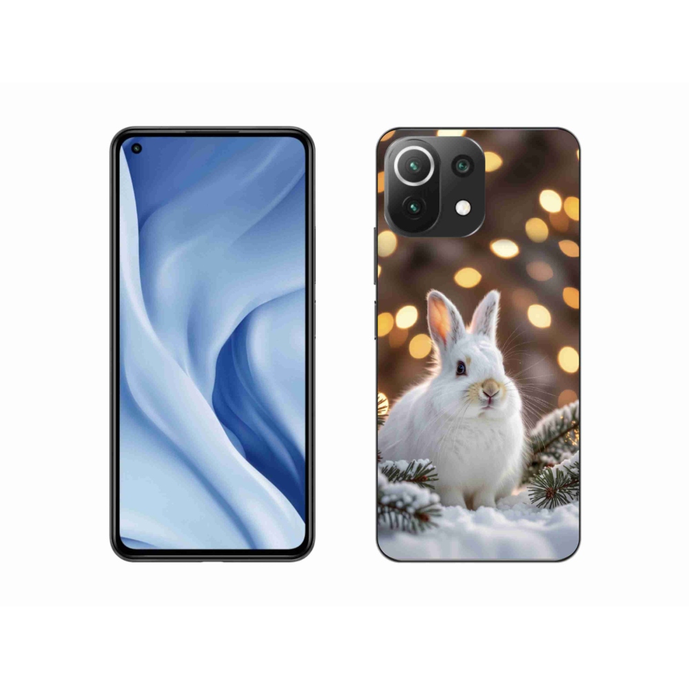 Gél borítás mmCase a Xiaomi 11 Lite 5G NE számára - fehér nyúl