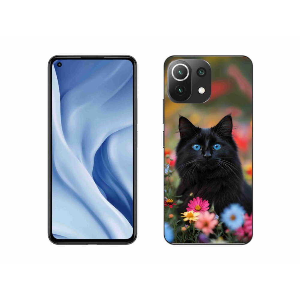 Gélburkolat mmCase a Xiaomi 11 Lite 5G NE számára - fekete cica 4