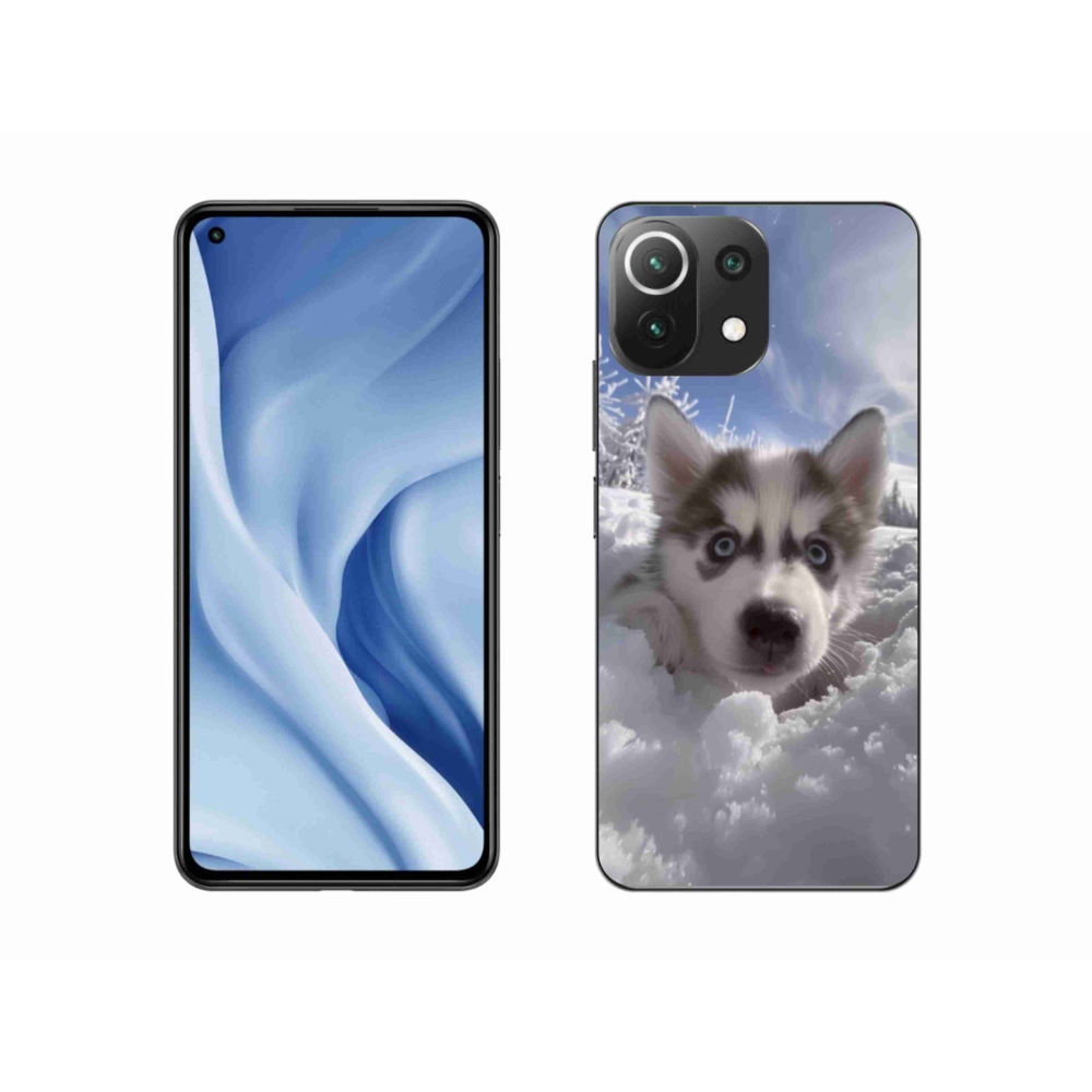 Gélburkolat mmCase a Xiaomi 11 Lite 5G NE számára - husky a hóban