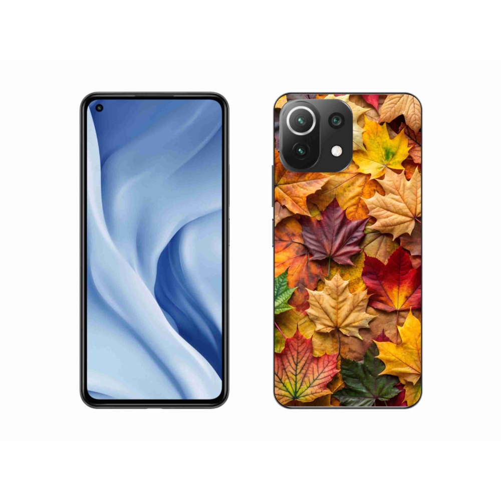 Gélburkolat mmCase a Xiaomi 11 Lite 5G NE számára - juharlevelek 2