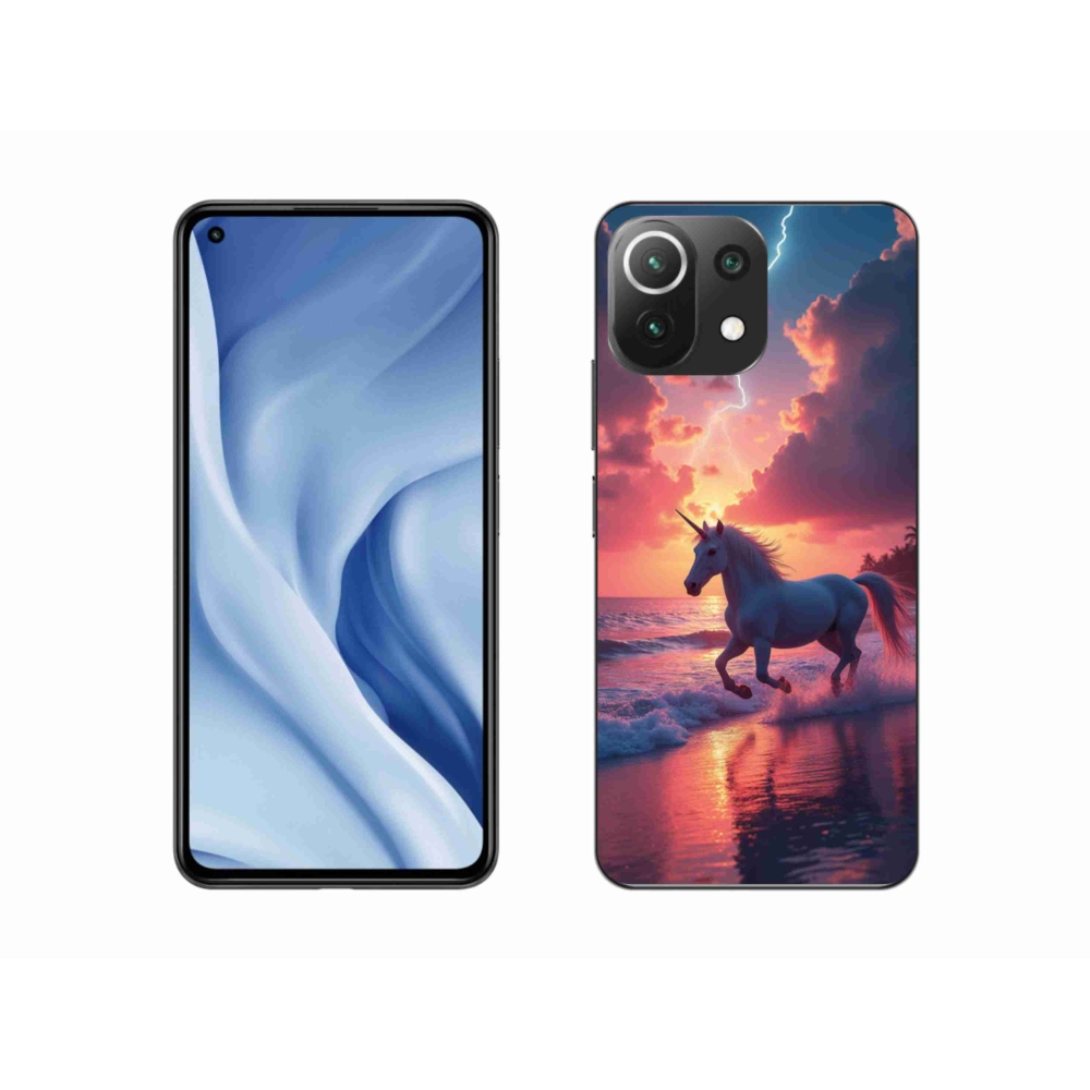 Gél borító mmCase a Xiaomi 11 Lite 5G NE számára - egyszarvú a tengerparton