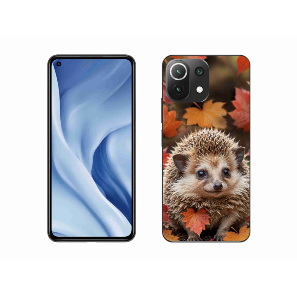 Gélburkolat mmCase a Xiaomi 11 Lite 5G NE számára - sün a levelekben