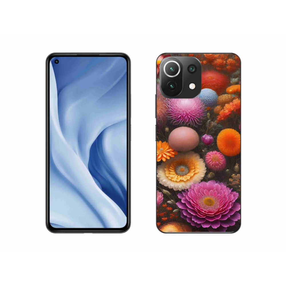 Gélburkolat mmCase a Xiaomi 11 Lite 5G NE számára - virágos kompozíció