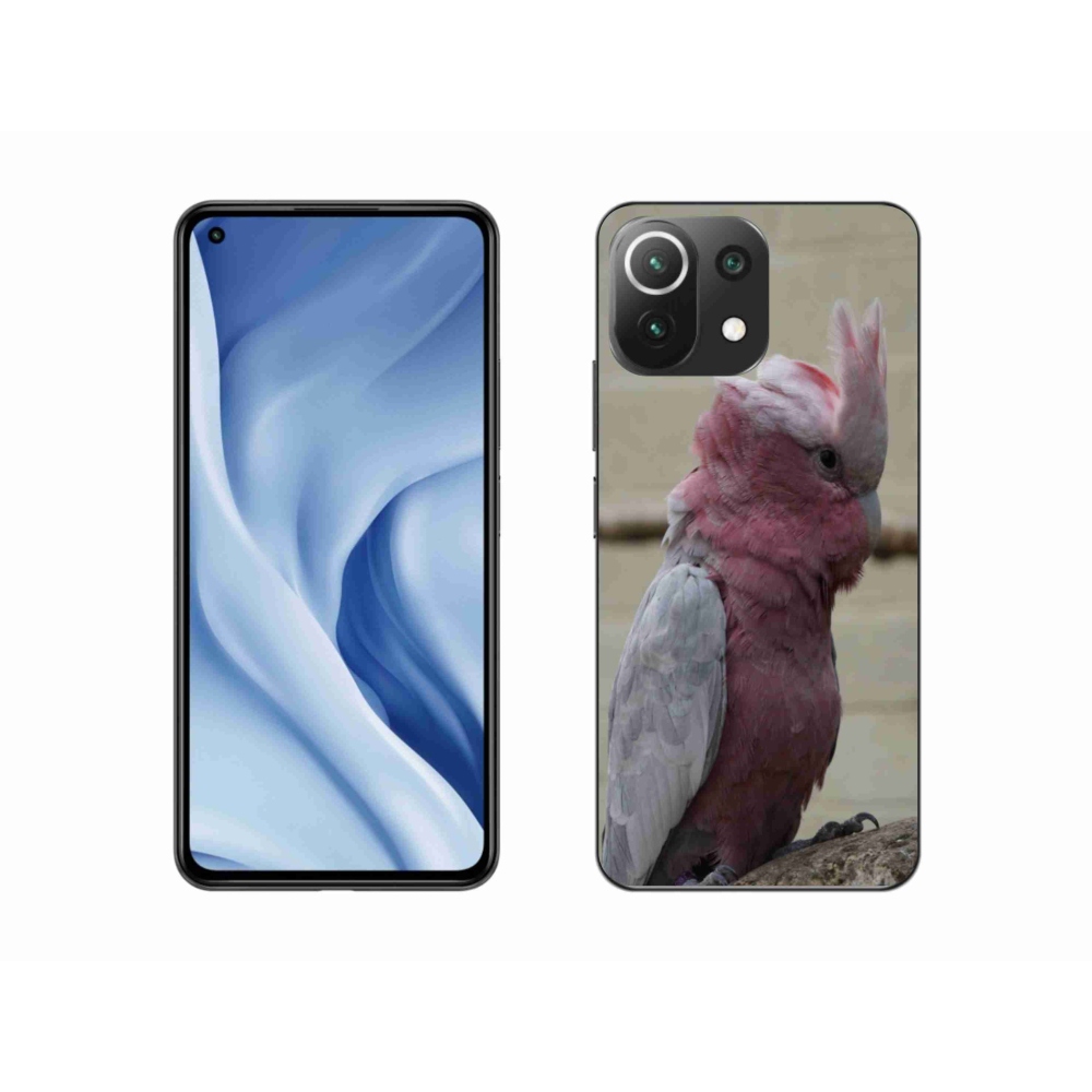 Gél borítás mmCase a Xiaomi 11 Lite 5G NE számára - papagáj kakadu rózsaszínű