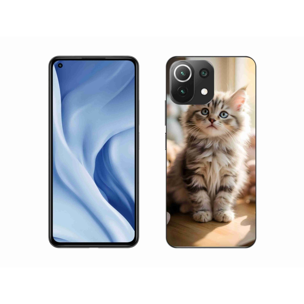 Gélburkolat mmCase a Xiaomi 11 Lite 5G NE számára - aranyos cica 10