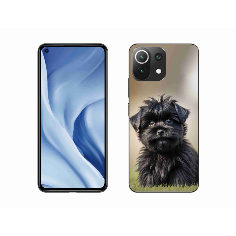 Gél borítás mmCase a Xiaomi 11 Lite 5G NE számára - aranyos fekete kutya