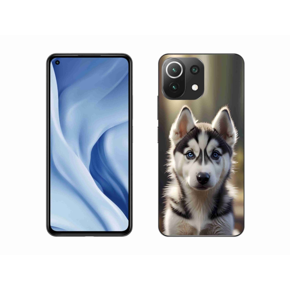 Gélburkolat mmCase a Xiaomi 11 Lite 5G NE számára - aranyos szibériai husky