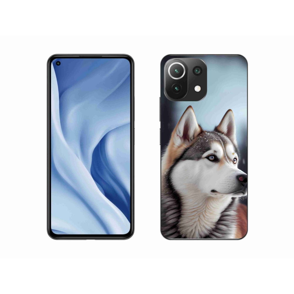 Gél borítás mmCase a Xiaomi 11 Lite 5G NE számára - Szibériai Husky