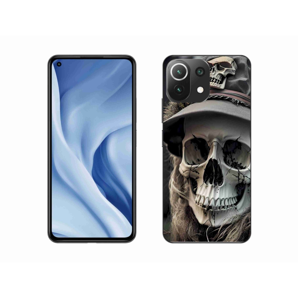 Gél borítás mmCase a Xiaomi 11 Lite 5G NE számára - sötét koponya