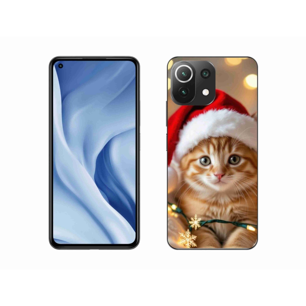 Gél borítás mmCase a Xiaomi 11 Lite 5G NE számára - Karácsonyi cica