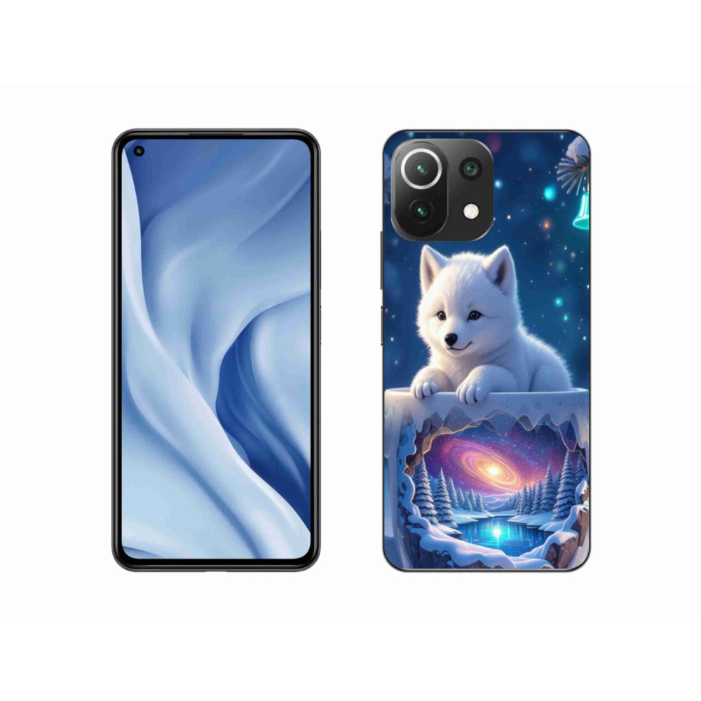 Gél borítás mmCase a Xiaomi 11 Lite 5G NE számára - Karácsonyi kölyökkutya