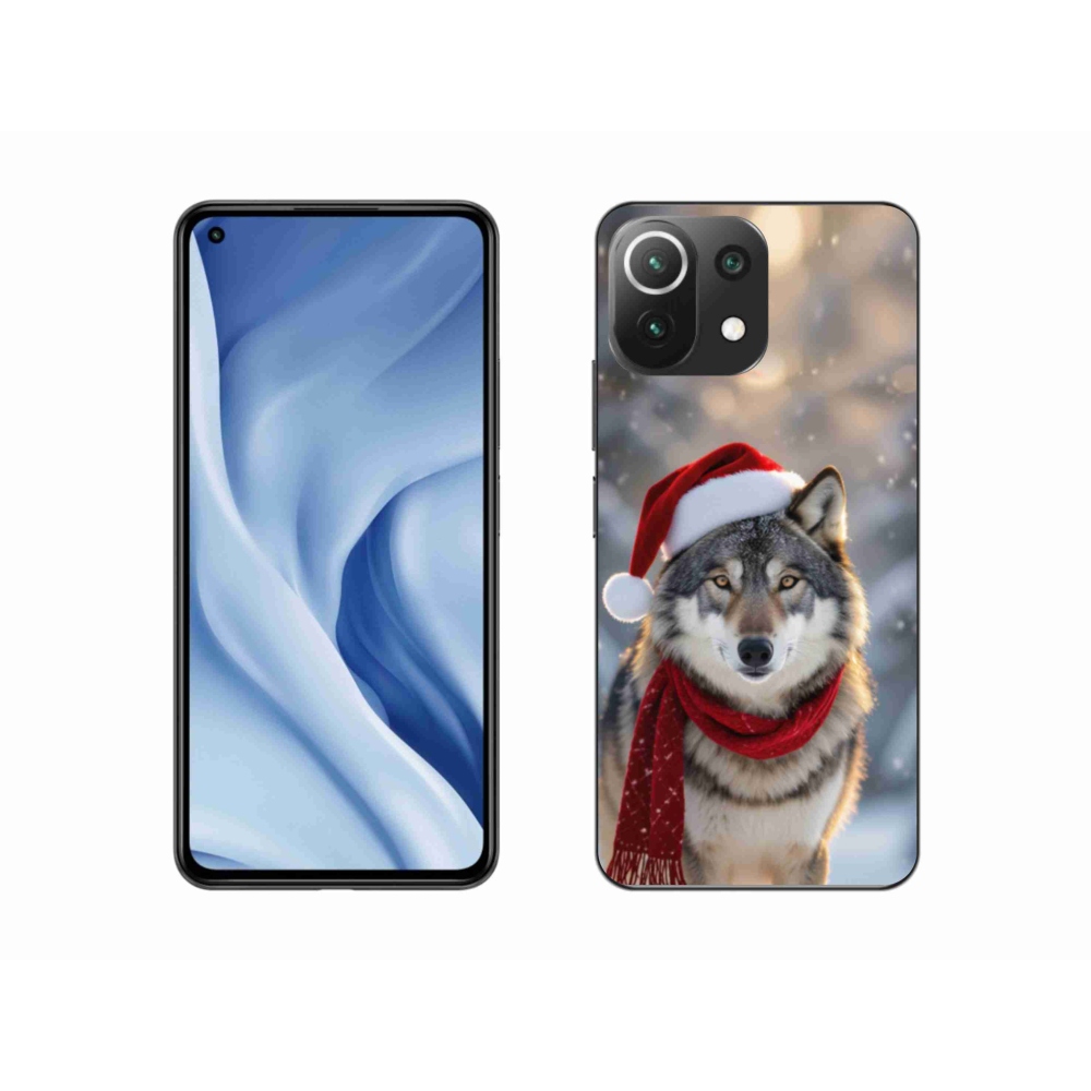 Gél borítás mmCase a Xiaomi 11 Lite 5G NE számára - Karácsonyi farkas
