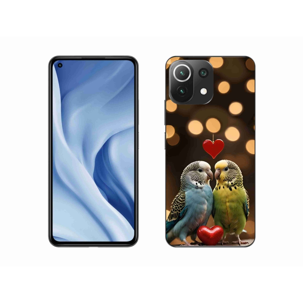 Gélburkolat mmCase a Xiaomi 11 Lite 5G NE számára - szerelmes papagájok