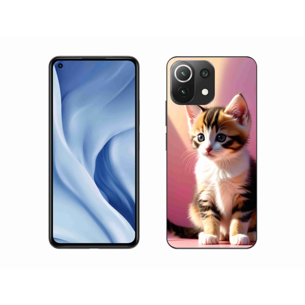 Gélburkolat mmCase a Xiaomi 11 Lite 5G NE számára - kíváncsi cica 2