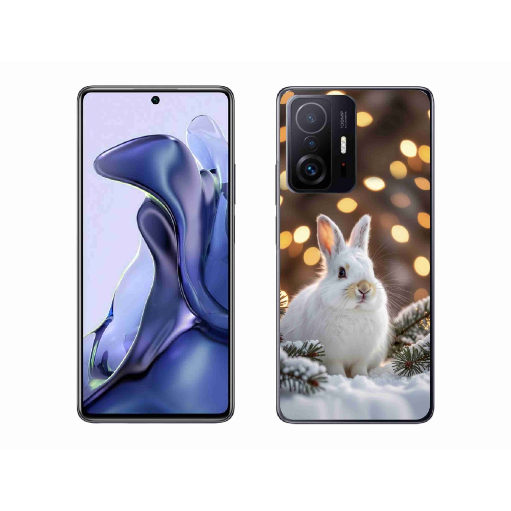 Gél borító mmCase a Xiaomi 11T-hez - fehér nyúl