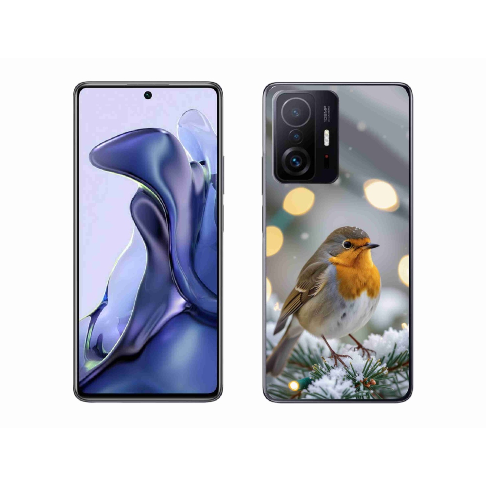 Gél borítás mmCase a Xiaomi 11T-hez - piros télen
