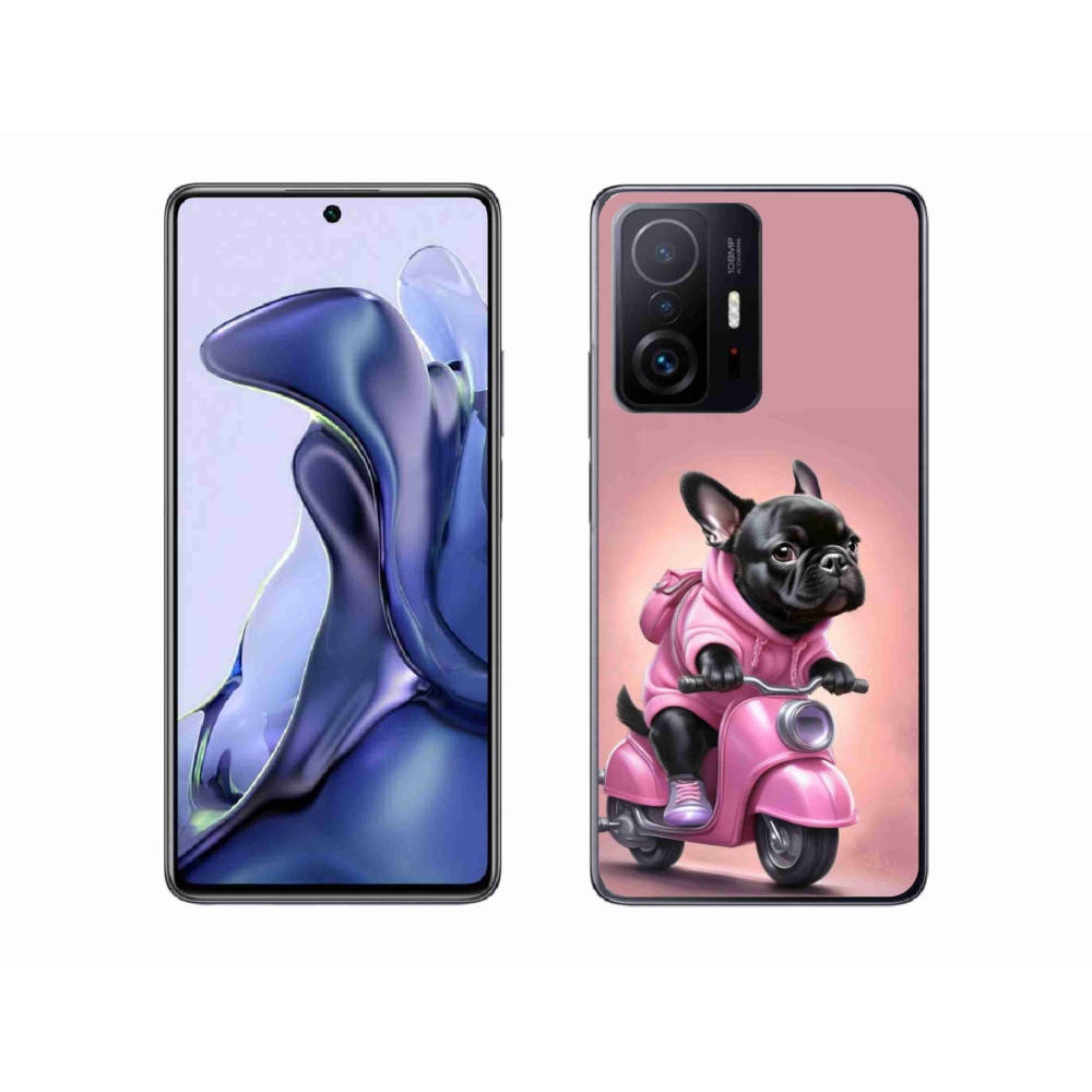 Gél borítás mmCase a Xiaomi 11T-hez - francia bulldog egy robogón