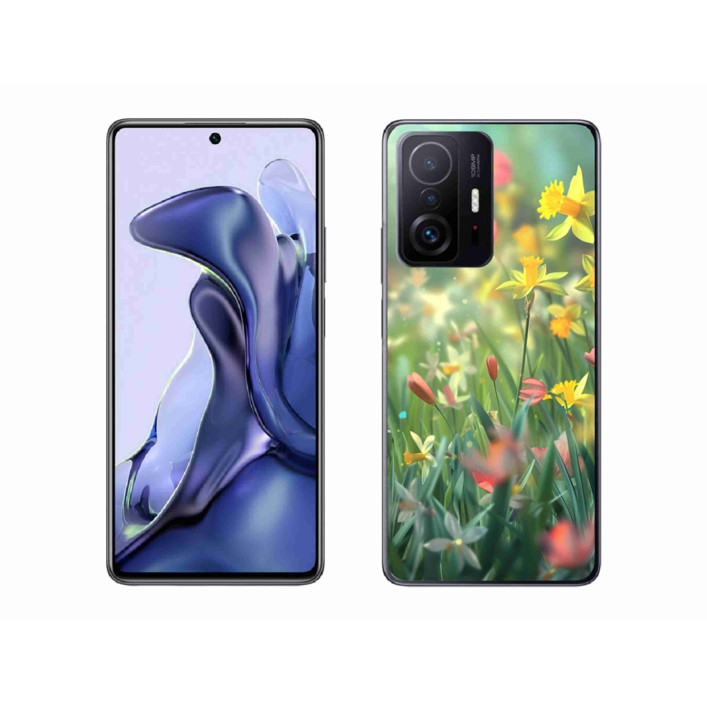 Gél borító mmCase a Xiaomi 11T-hez - tavaszi virágok