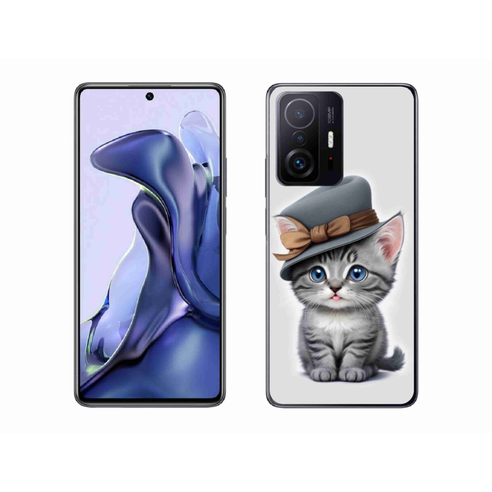 Gél borítás mmCase a Xiaomi 11T-hez - cica sapkával