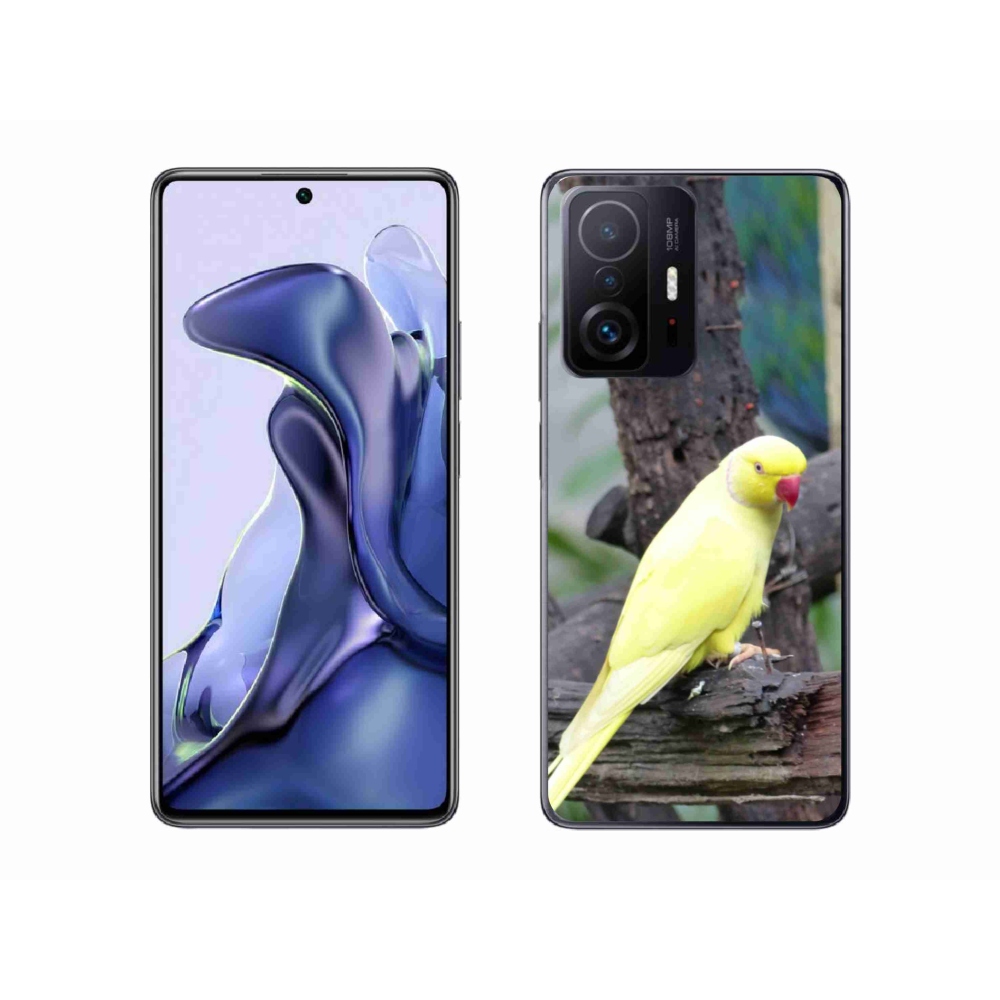 Gél borítás mmCase a Xiaomi 11T-hez - papagáj alexander sárga
