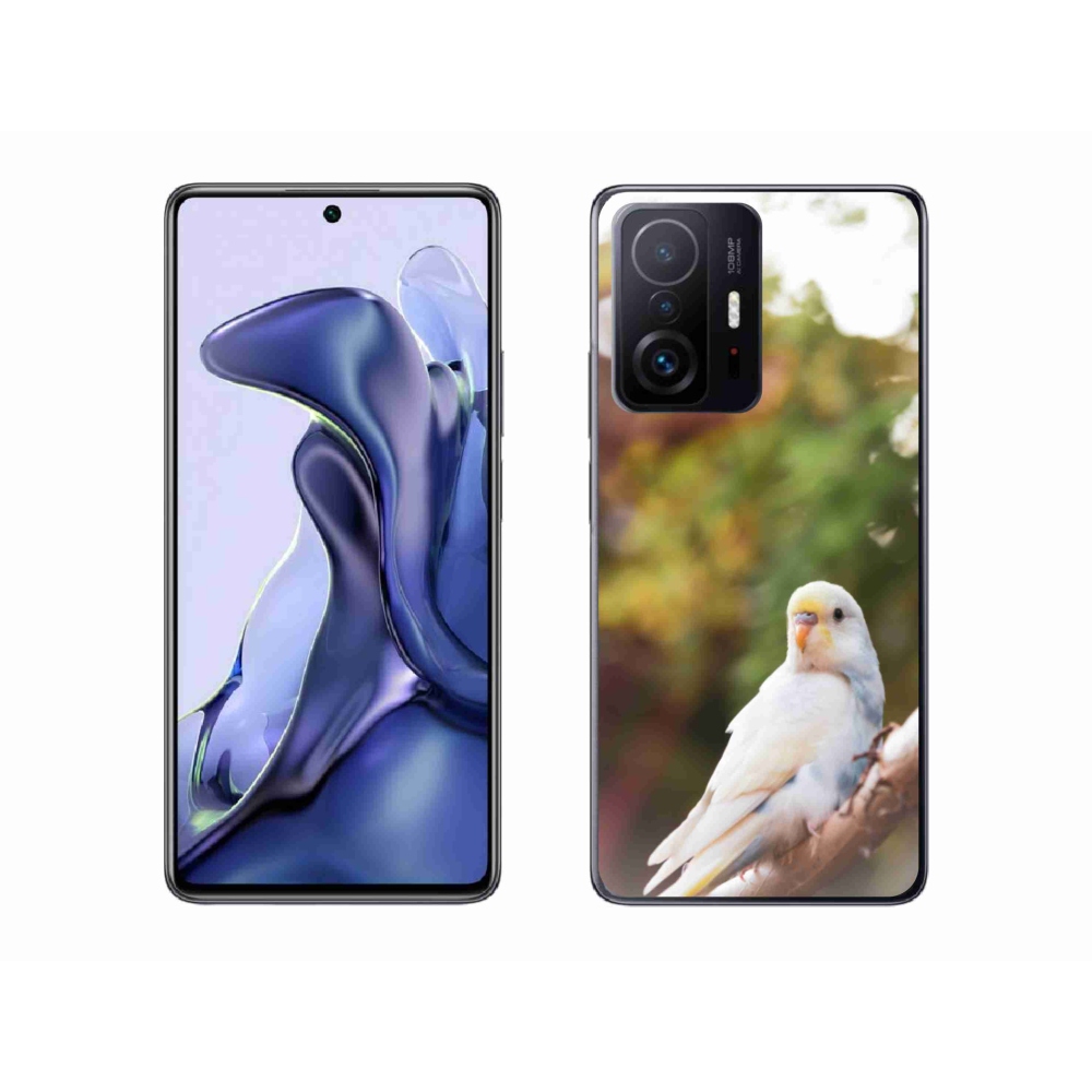 Gél borítás mmCase a Xiaomi 11T-hez - papagáj és fehér